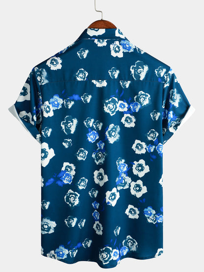 Holiday Summer Casual Floral Short Sleeve Shirt