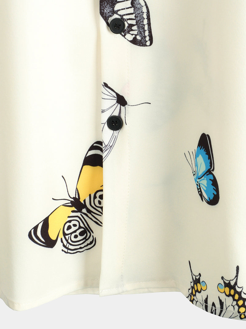 Butterfly Graphic Print Short Sleeve Shirt