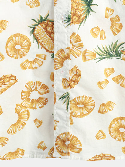 Pineapple Print Short Sleeve Shirt