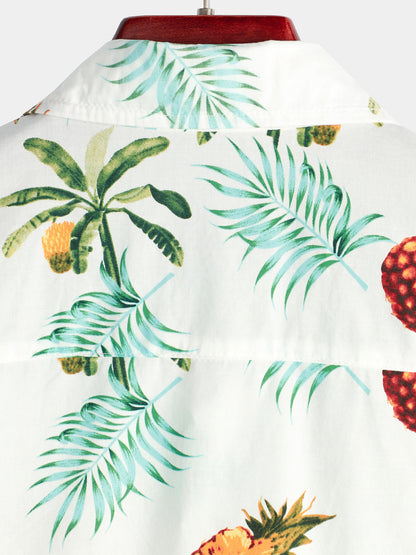 Pineapple Print Short Sleeve Shirt