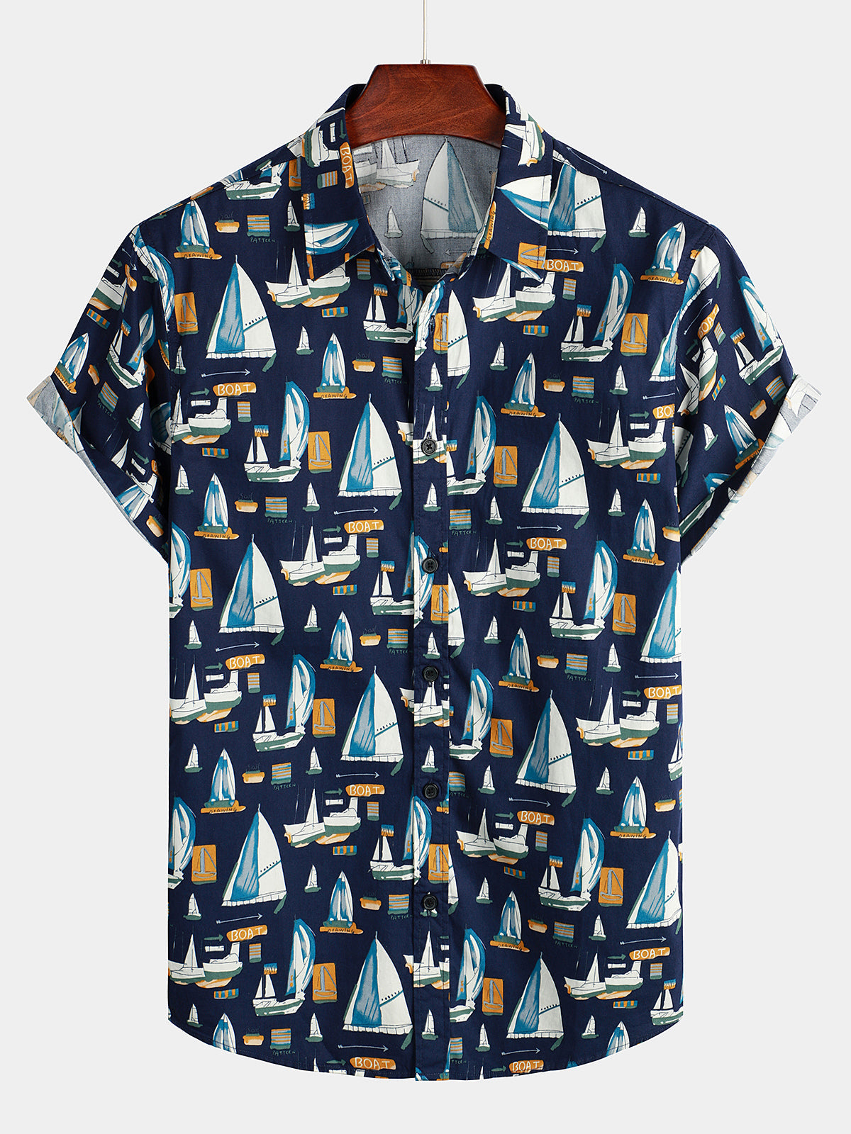 Novelty Print Beach Short Sleeve Shirt