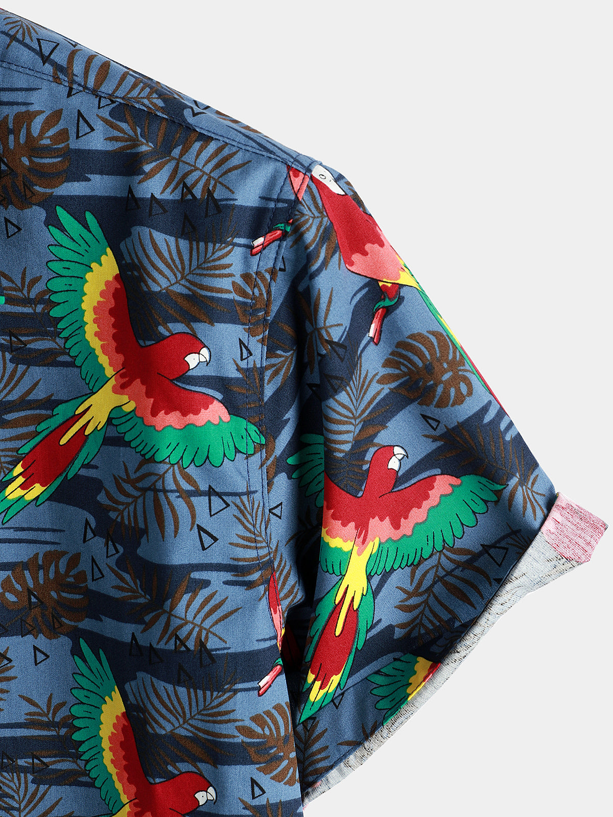 Parrot Printed Beach Short Sleeve Shirt