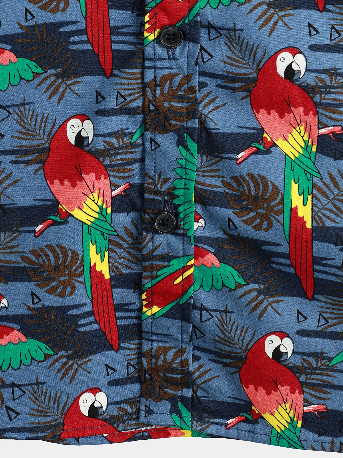 Parrot Printed Beach Short Sleeve Shirt