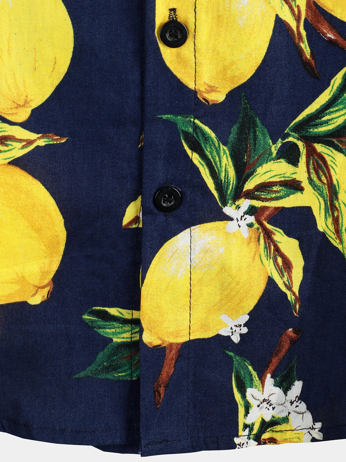 Tropical Yellow Lemon Print Shirt