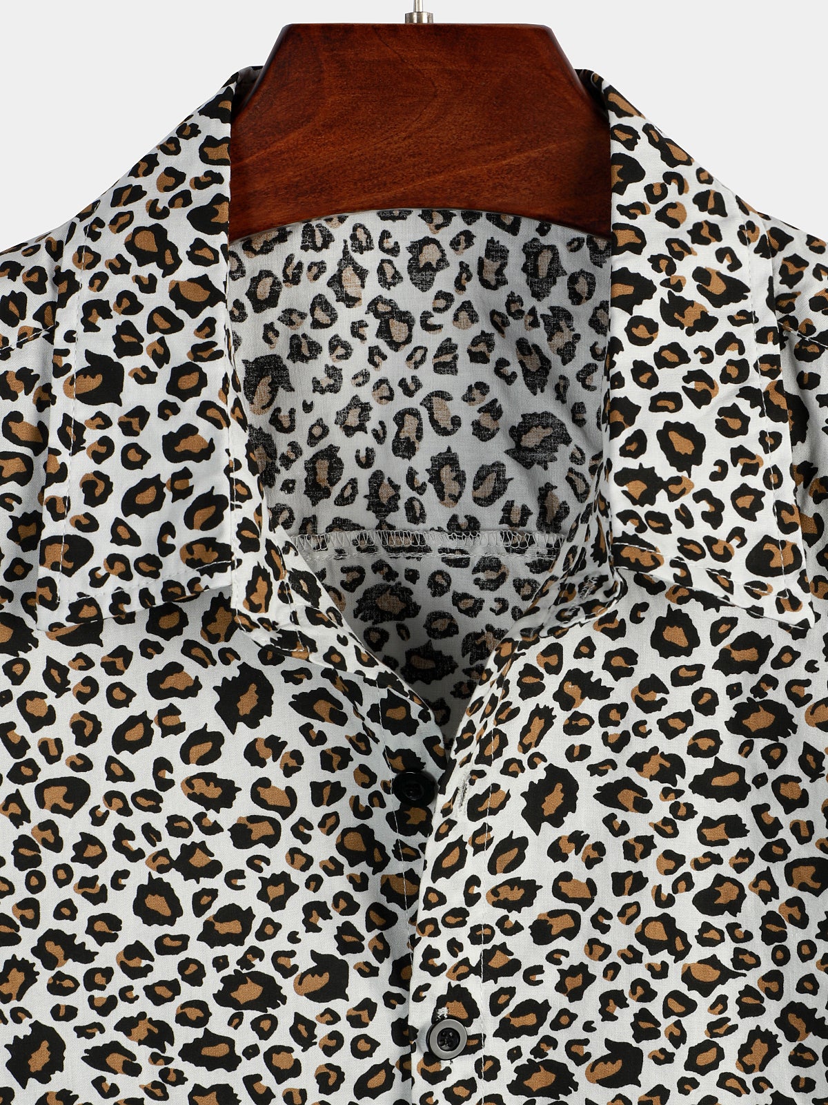 Rock Leopard Print Short Sleeve Shirt