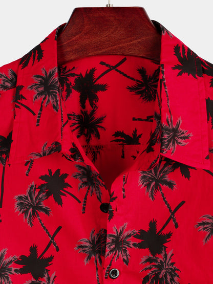 Coconut Tree Print Short Sleeve Shirt