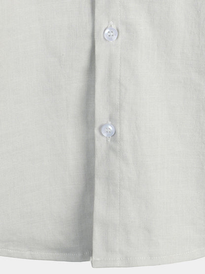 Short Sleeve Solid Color Casual Shirt