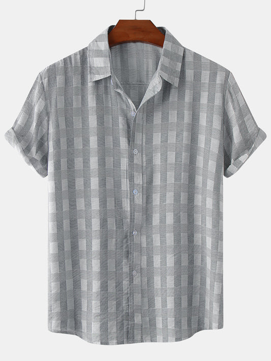 Plaid Casual Short Sleeve Shirt