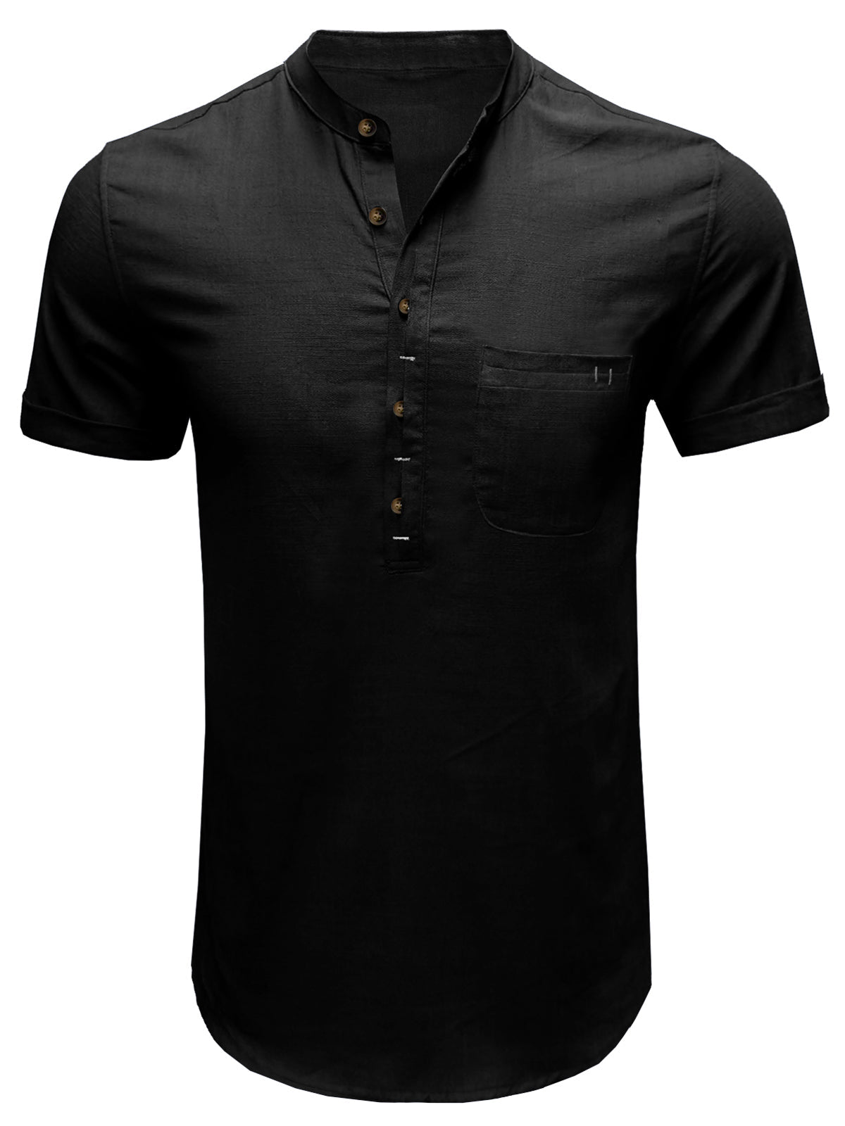 Casual Henry Collar Shirt