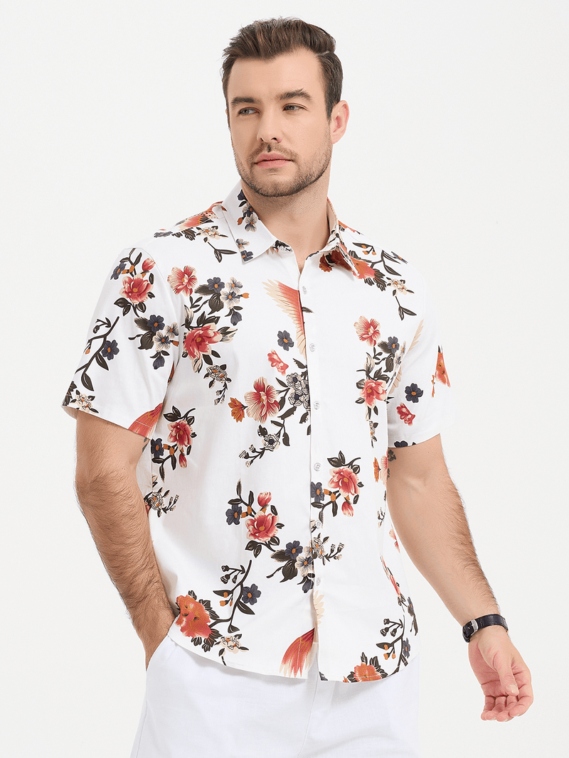 Casual Daisy Print Short Sleeve Shirt