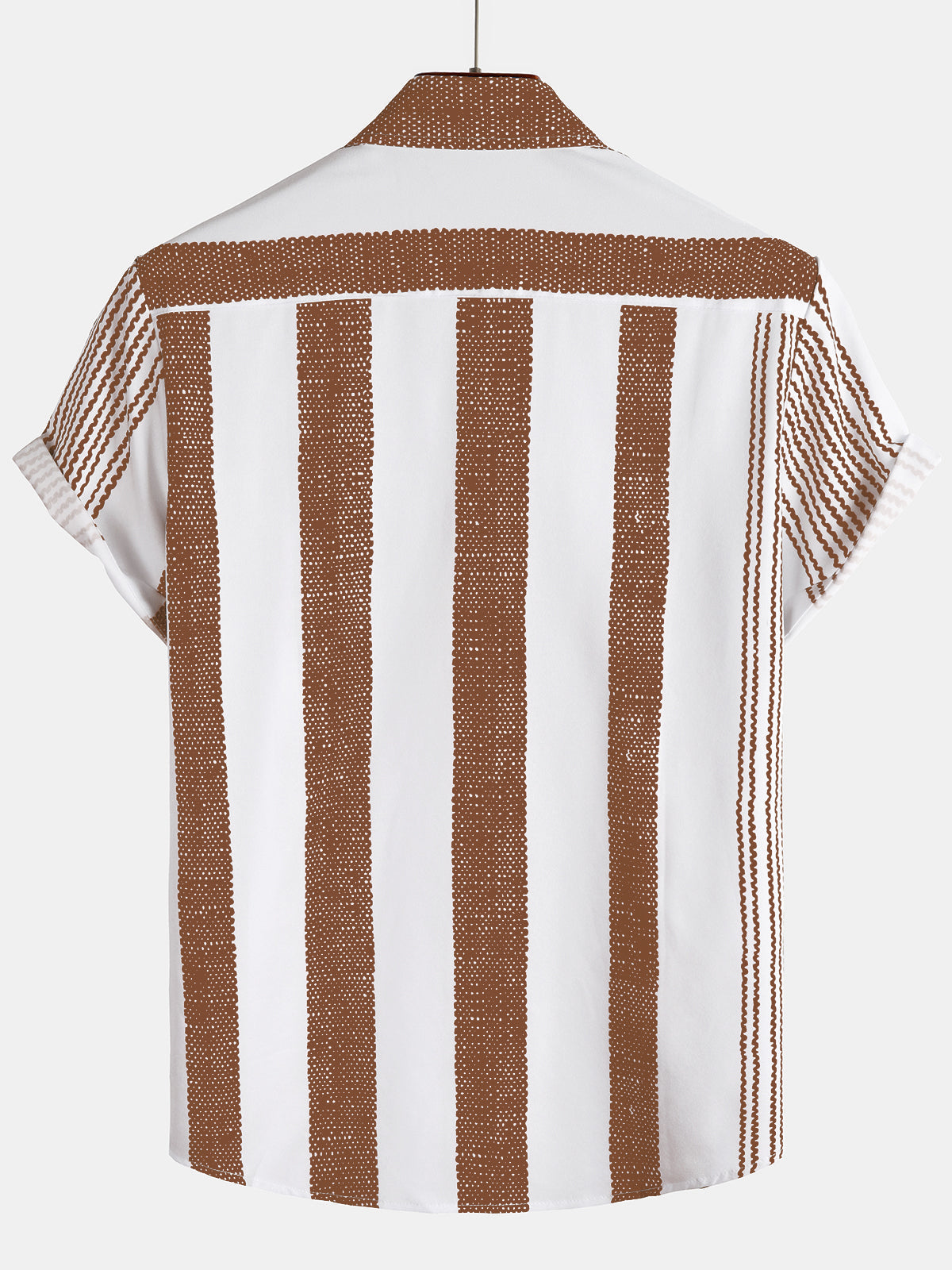 Vintage Vertical Striped Casual Short Sleeve Shirt