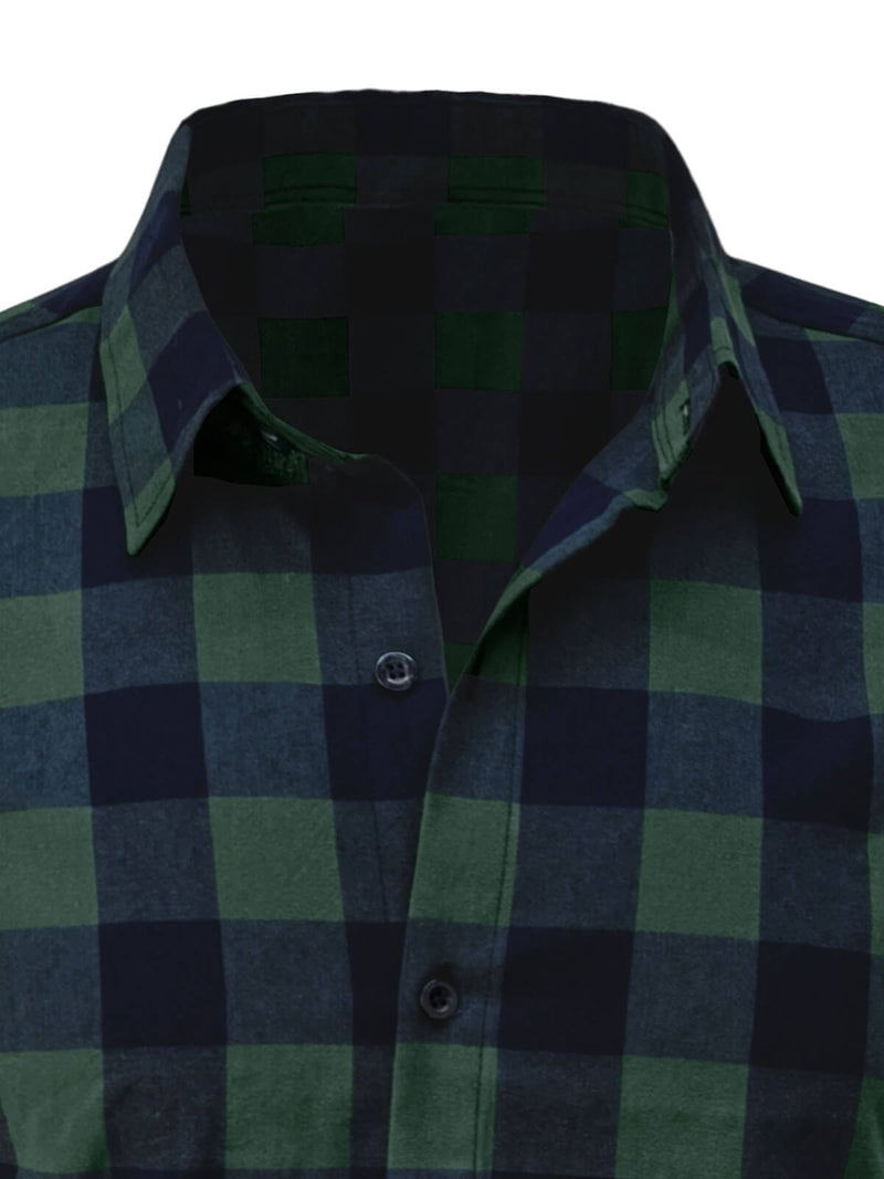 Check Casual Plaid Holiday Short Sleeve Shirt