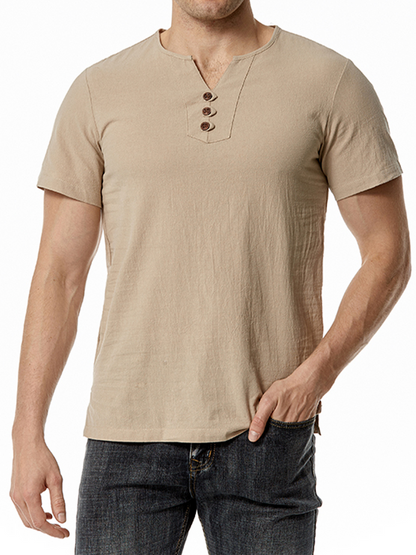 Casual Solid Color Short Sleeve Shirt