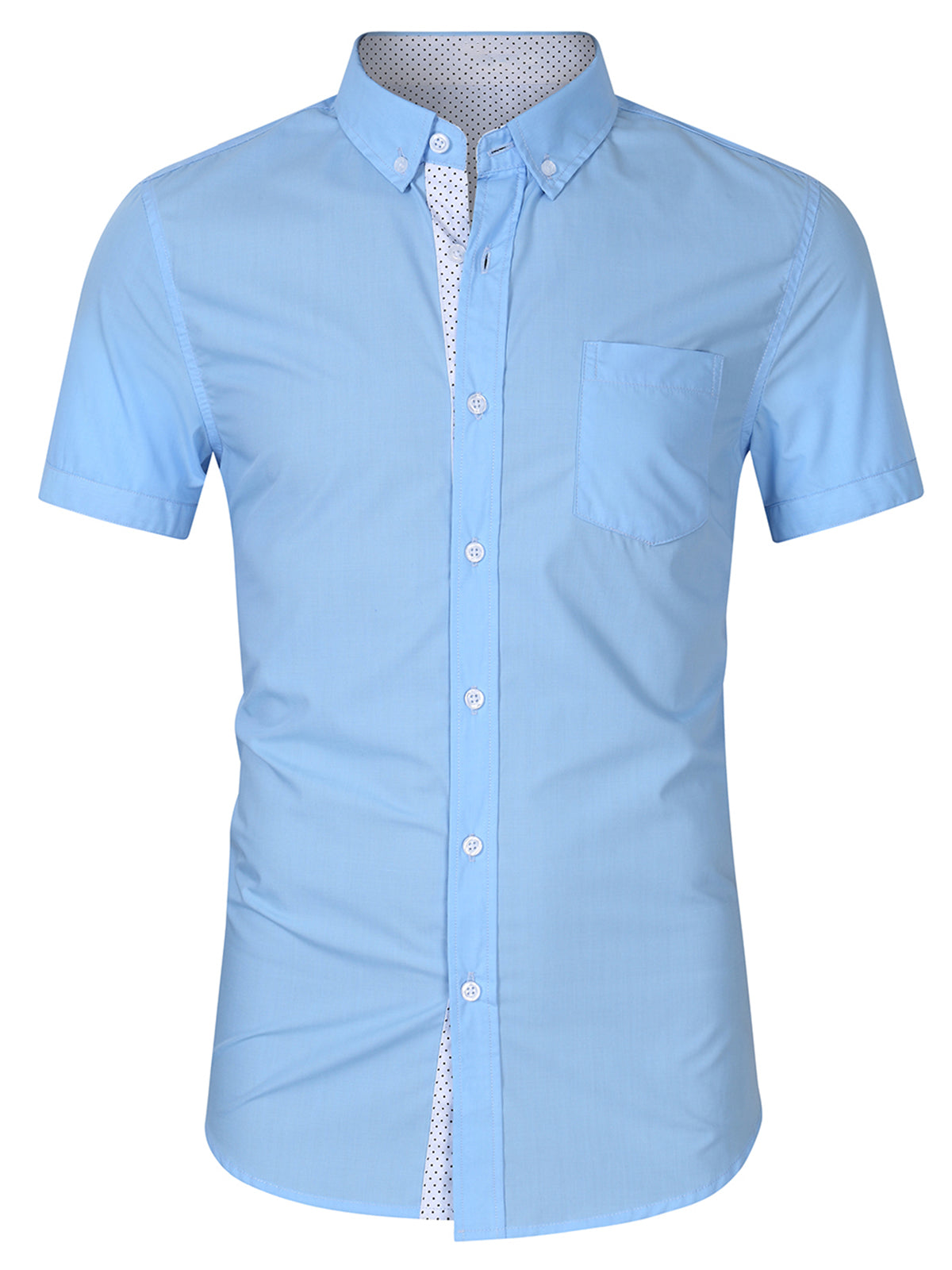 Lightweight Solid Color Short Sleeve Shirt