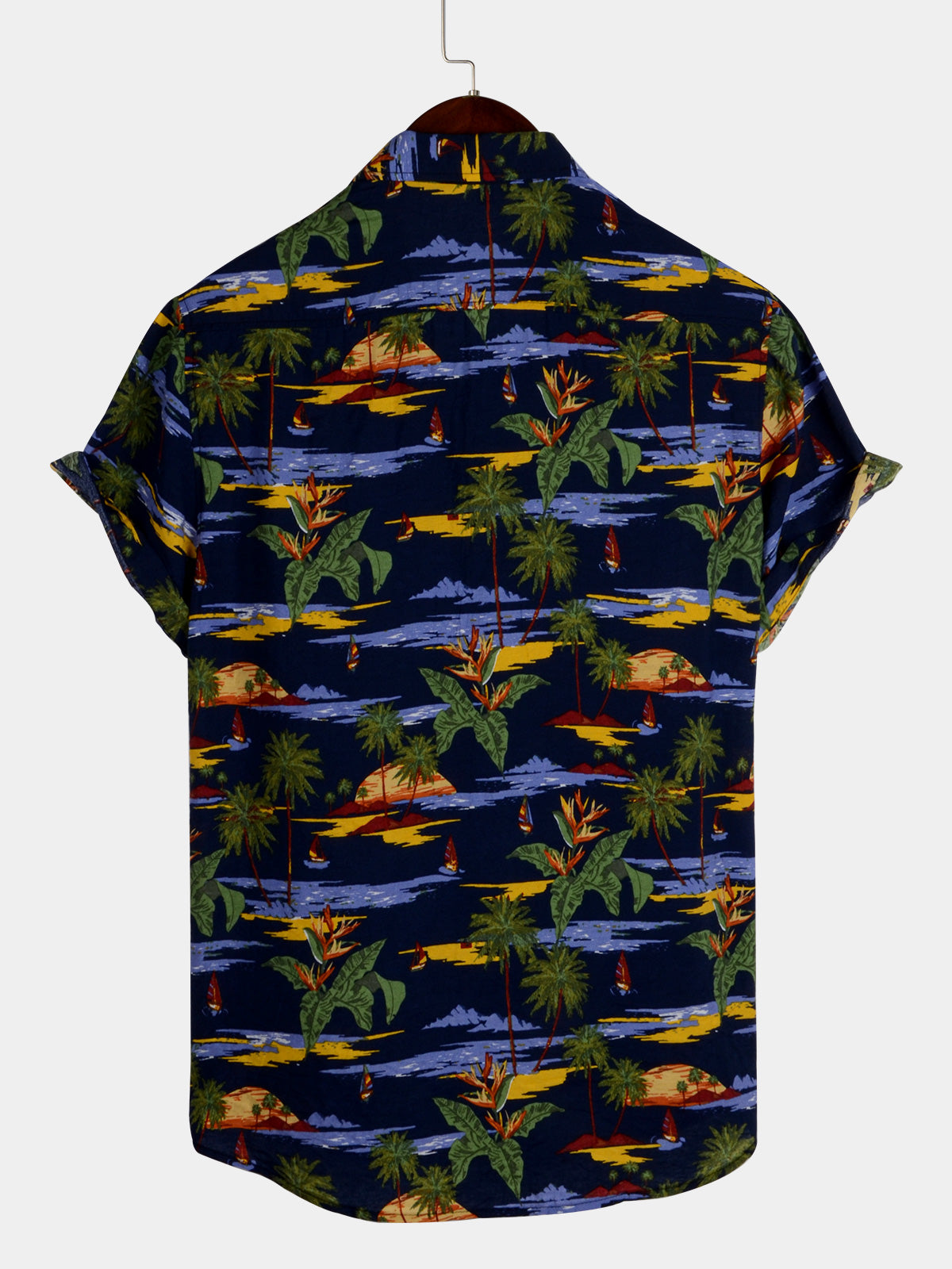 Tree Print Hawaiian Short Sleeve Shirt