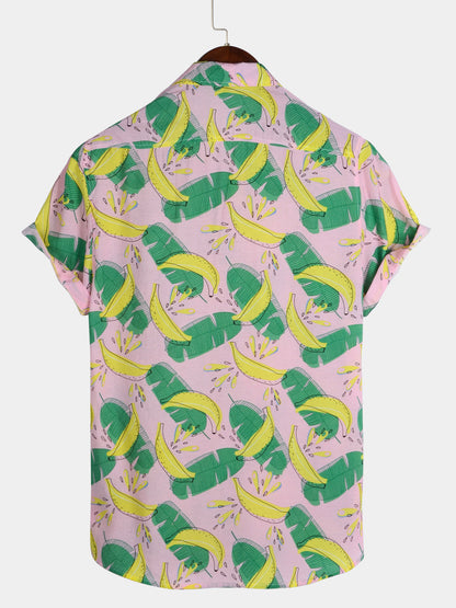 Banana Fruit Design Short Sleeve Shirt