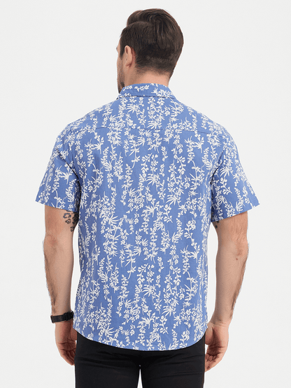 Tropical Leaf Print Short Sleeve Shirt