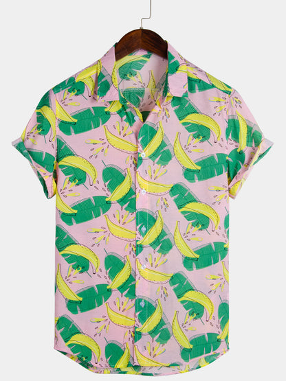 Banana Fruit Design Short Sleeve Shirt