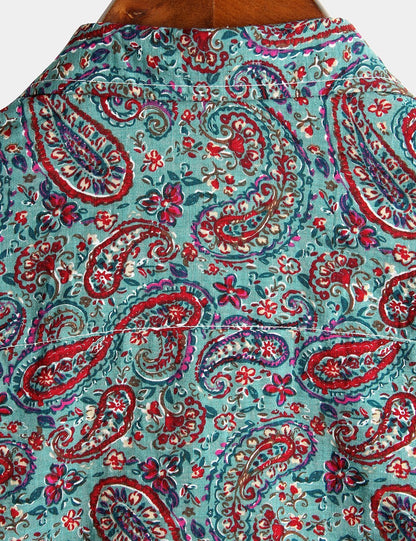 Paisley Vintage Cotton Retro 70s Shirt