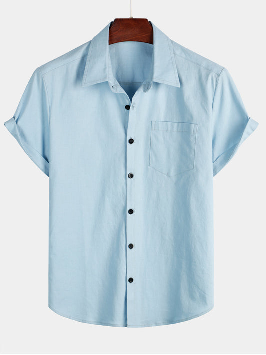 Versatile Comfort Linen Plain Shirt