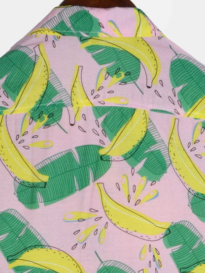 Banana Fruit Design Short Sleeve Shirt