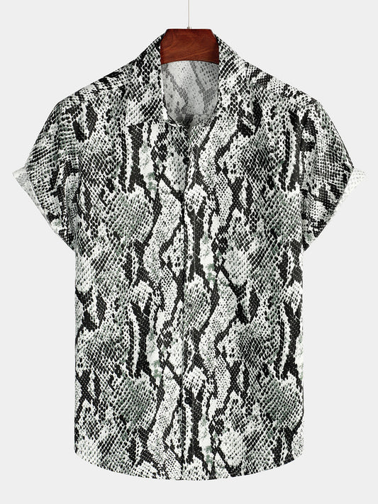 Print Animal Pattern Cool Button Up Shirt