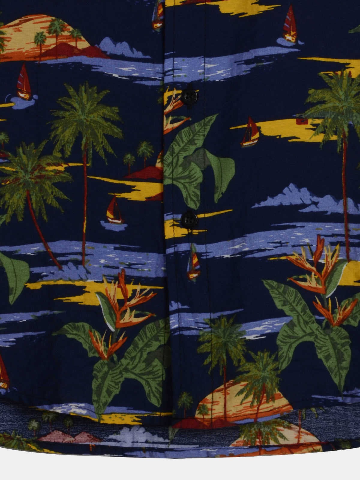 Tree Print Hawaiian Short Sleeve Shirt