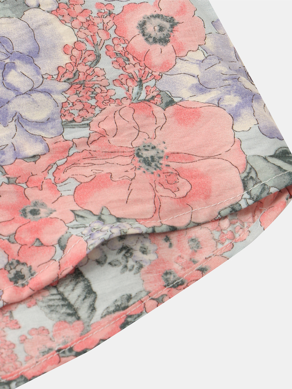 Vintage Floral Print Summer Casual Short Sleeve Shirt