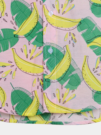 Banana Fruit Design Short Sleeve Shirt