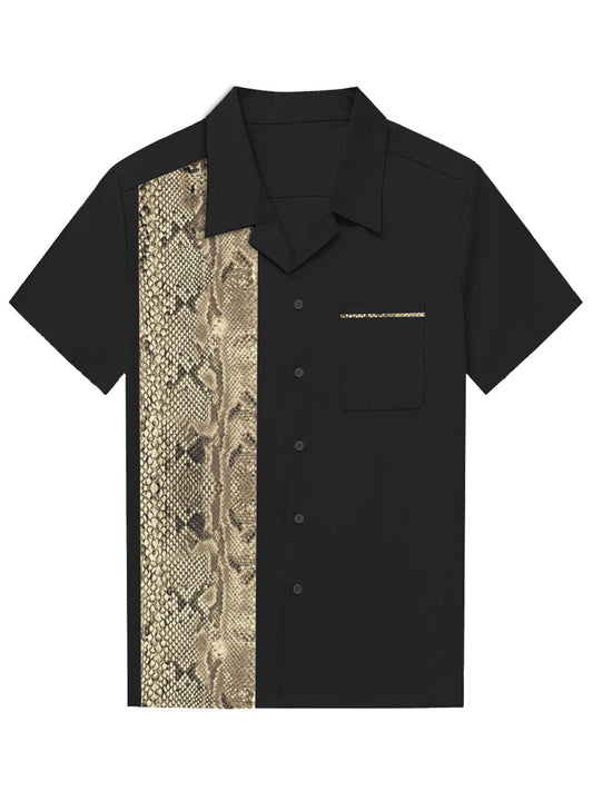 Snake Print Short Sleeve Shirt