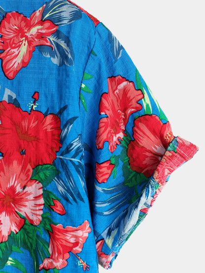 Tropical Floral Hawaiian Shirt