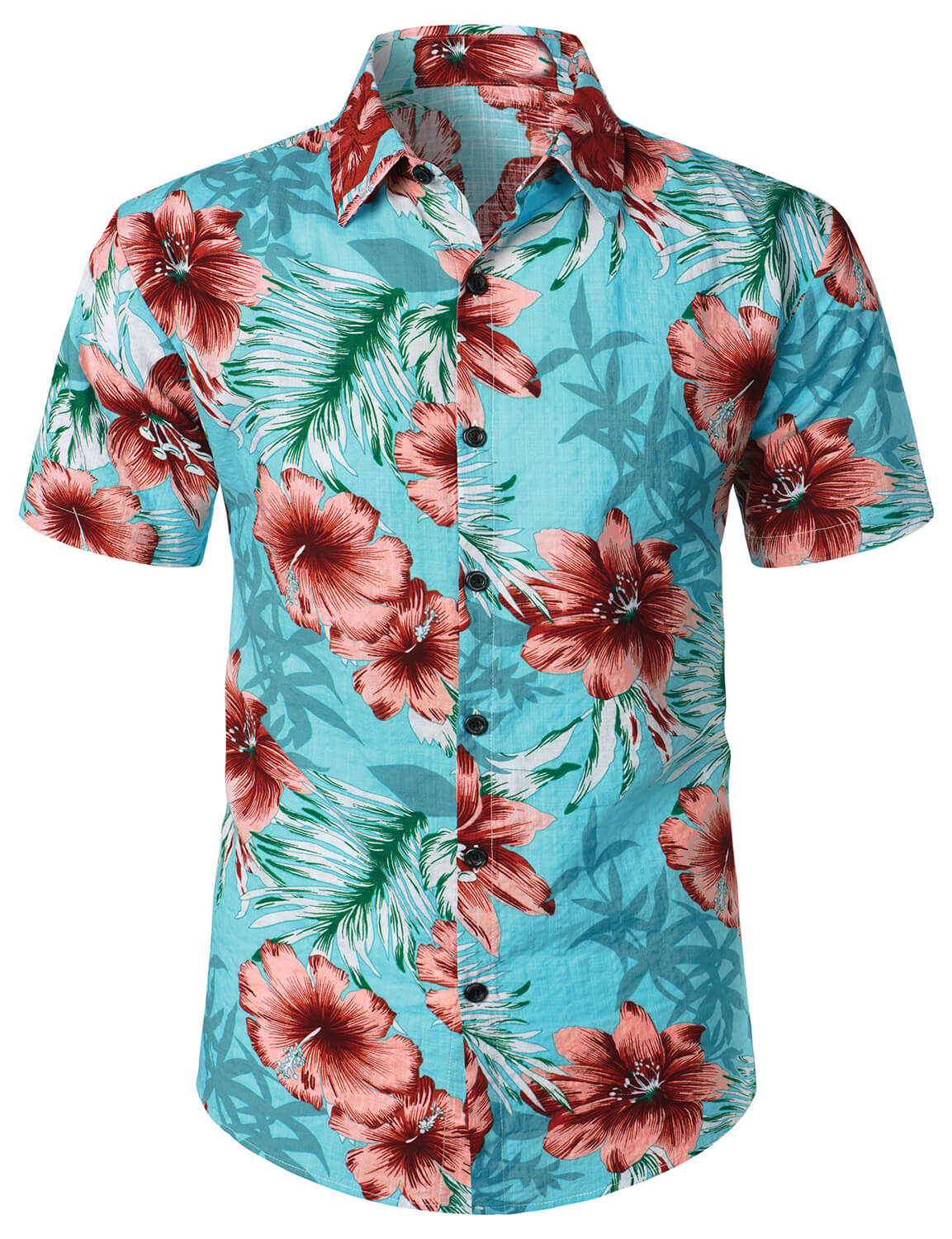 Hibiscus Floral Print Short Sleeves Shirt