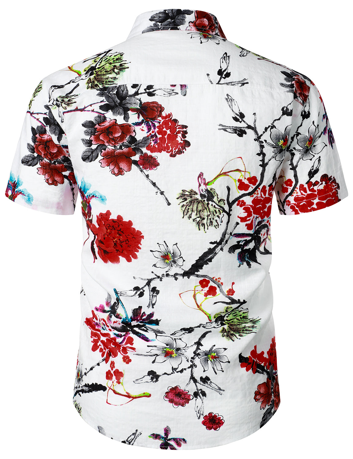 Casual Floral Print Art Short Sleeve Shirt