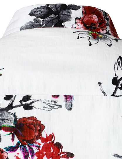 Casual Floral Print Art Short Sleeve Shirt