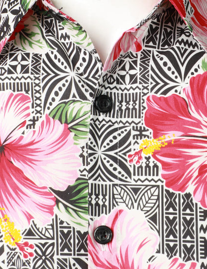 Floral Hibiscus Print Hawaiian Shirt