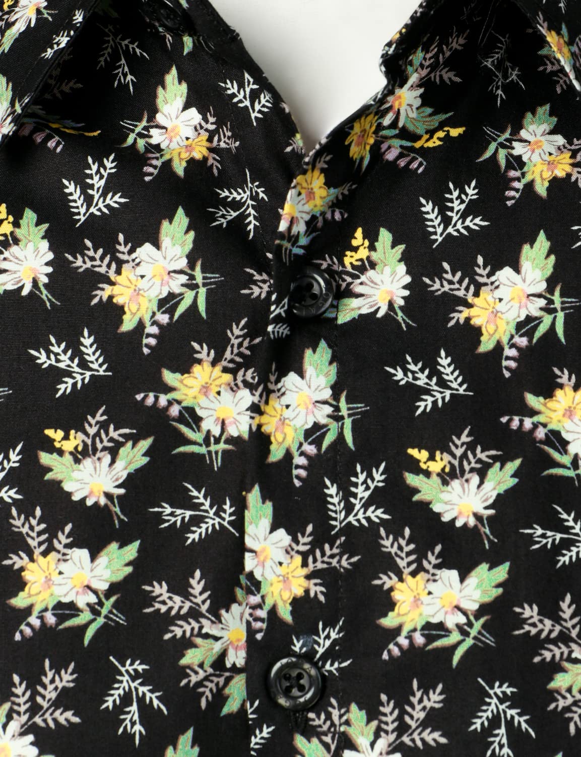 Cotton Floral Print Short Sleeve Hawaiian Shirt