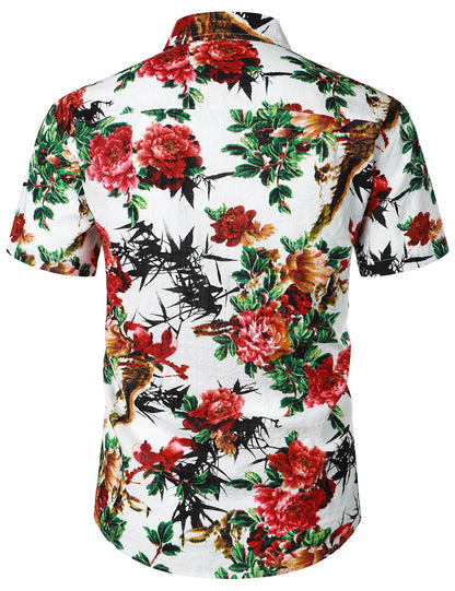 Vintage Floral Delight Pocket Shirt