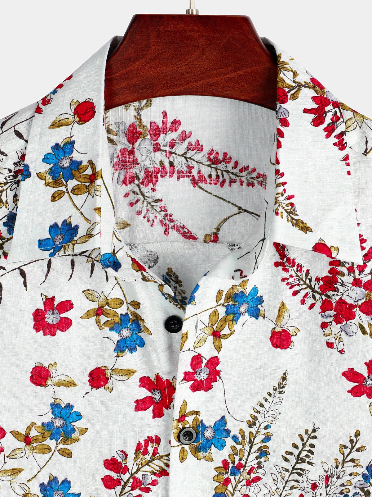 Cotton Floral Pattern Tropical Hawaiian Shirt