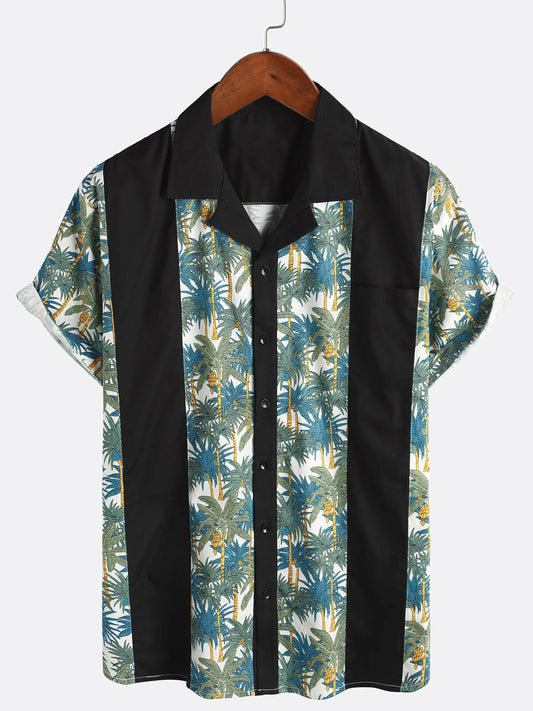 Casual Tree Printed Short Sleeves Hawaiian Shirt