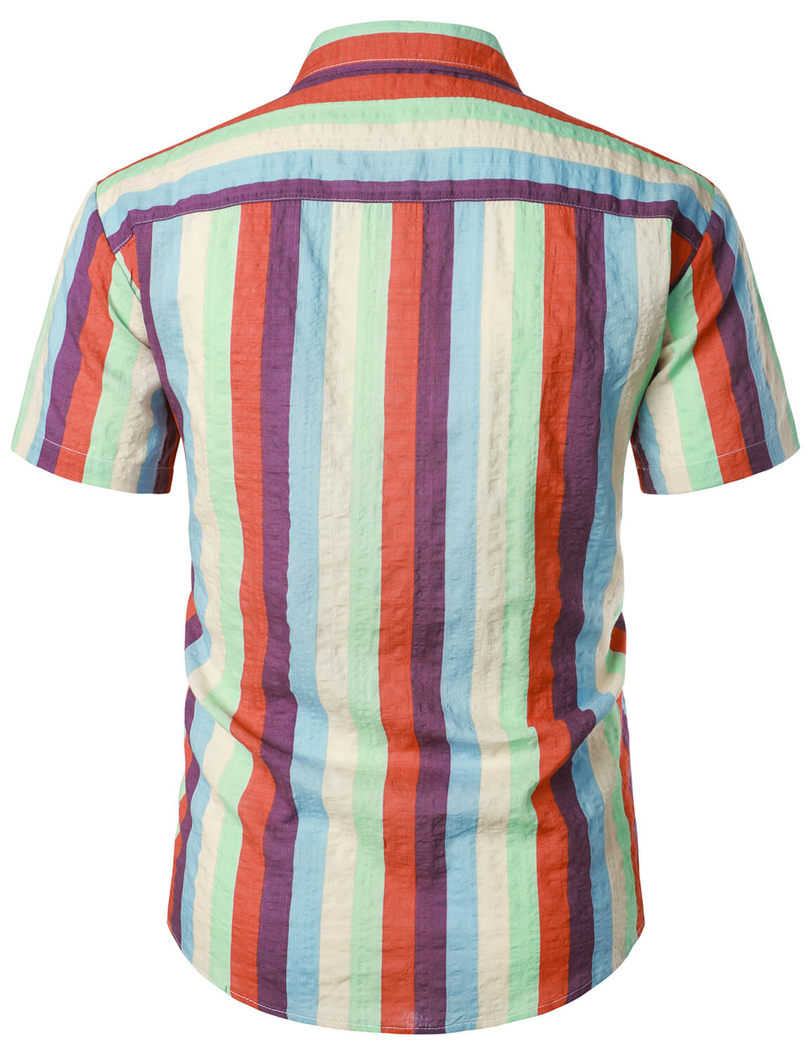 Vintage Striped Summer Casual Short Sleeve Shirt