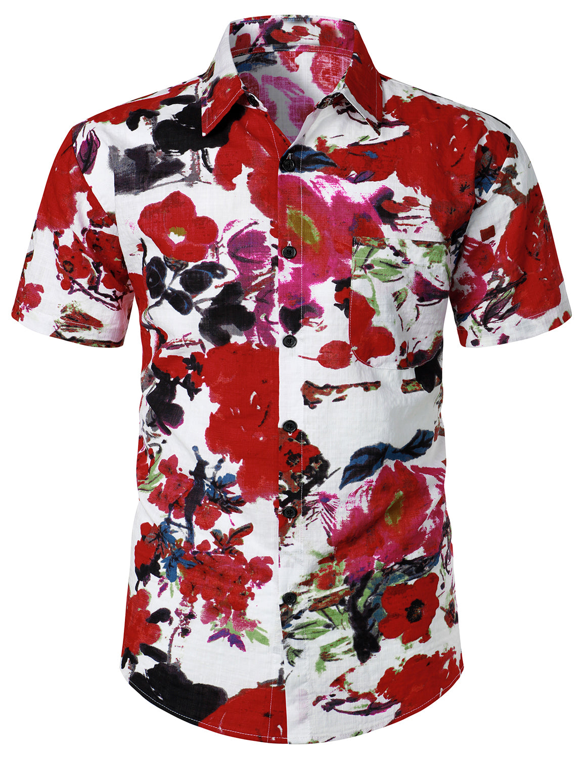 Floral Holiday Button Up Shirt