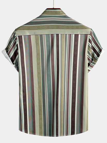 Vertical Striped Button Up Shirt