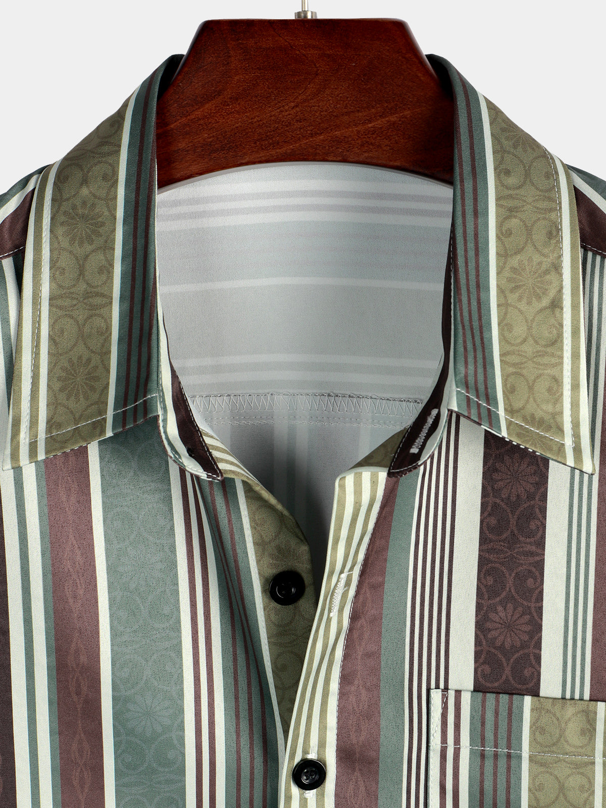 Vertical Striped Button Up Shirt