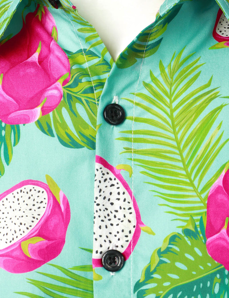 Pitaya Print Short Sleeve Hawaiian Shirt