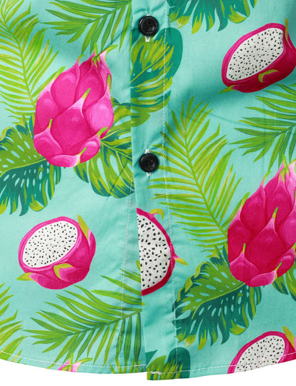 Pitaya Print Short Sleeve Hawaiian Shirt