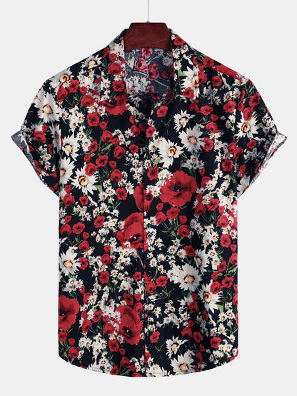 Daisy Floral Print Casual Shirt