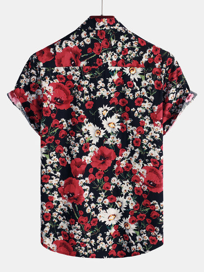 Daisy Floral Print Casual Shirt