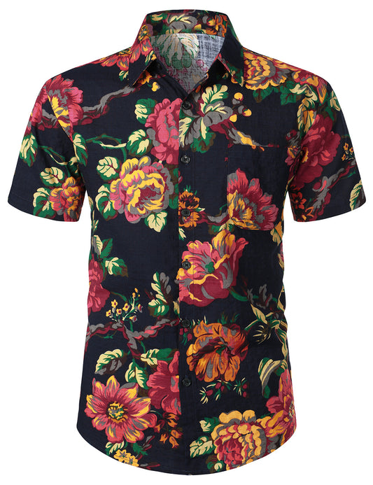 Summer Vintage Floral Casual Shirt