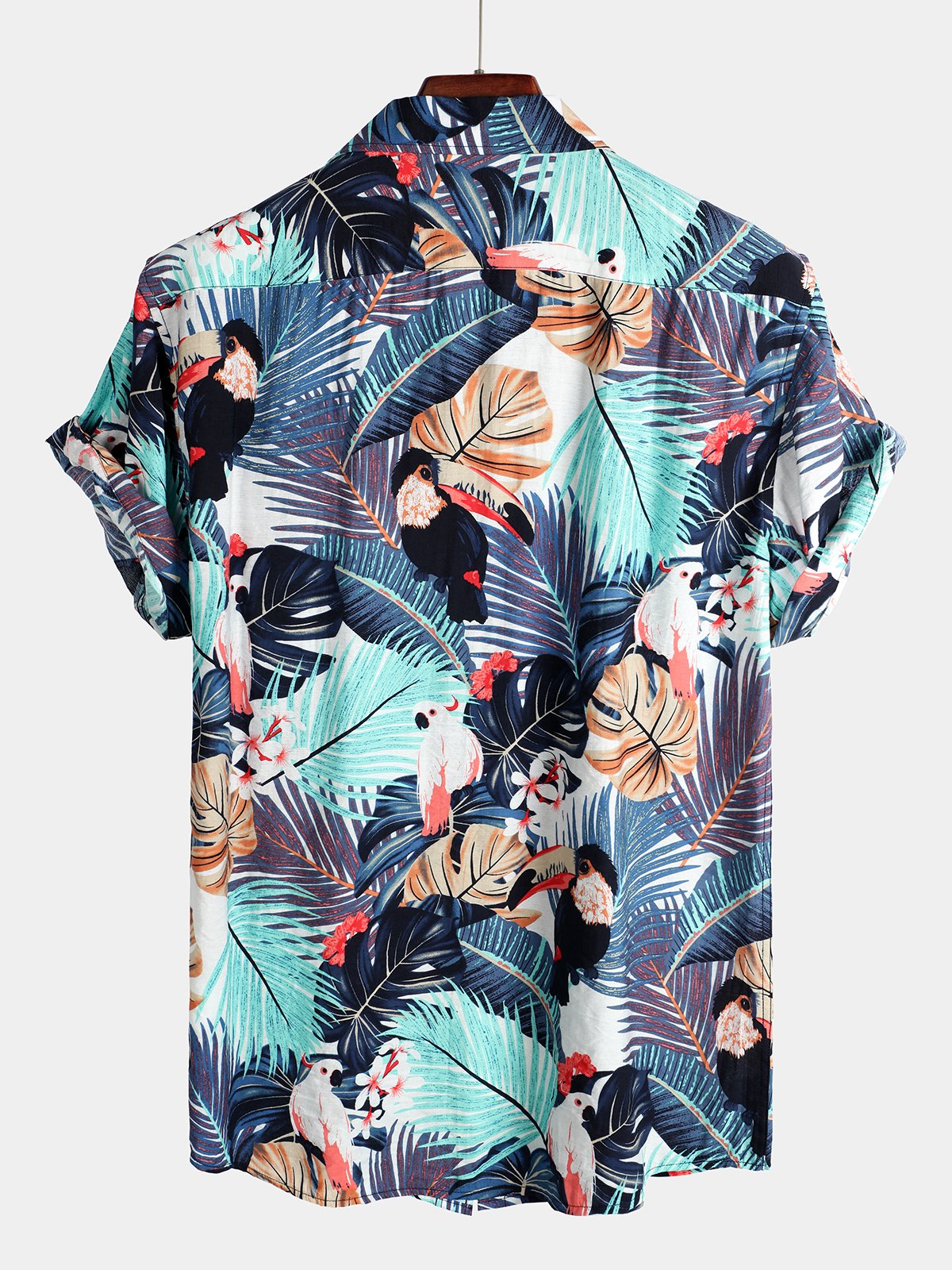 Tropical Holiday Animal Print Cotton Shirt