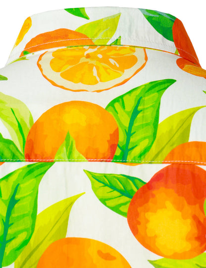 Printed Oranges Pattern Short Sleeve Hawaiian Shirt